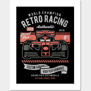 Retro Racing authentic Posters and Art